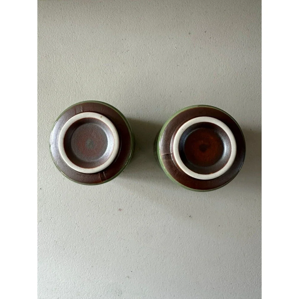 2 Vintage Kafuh Japan Traditional Japanese Bamboo Motif Yunomi Tea Cups